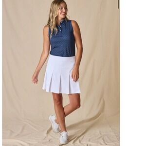 Straight Down Dottie Sleeveless Polo Size Medium Golf‎